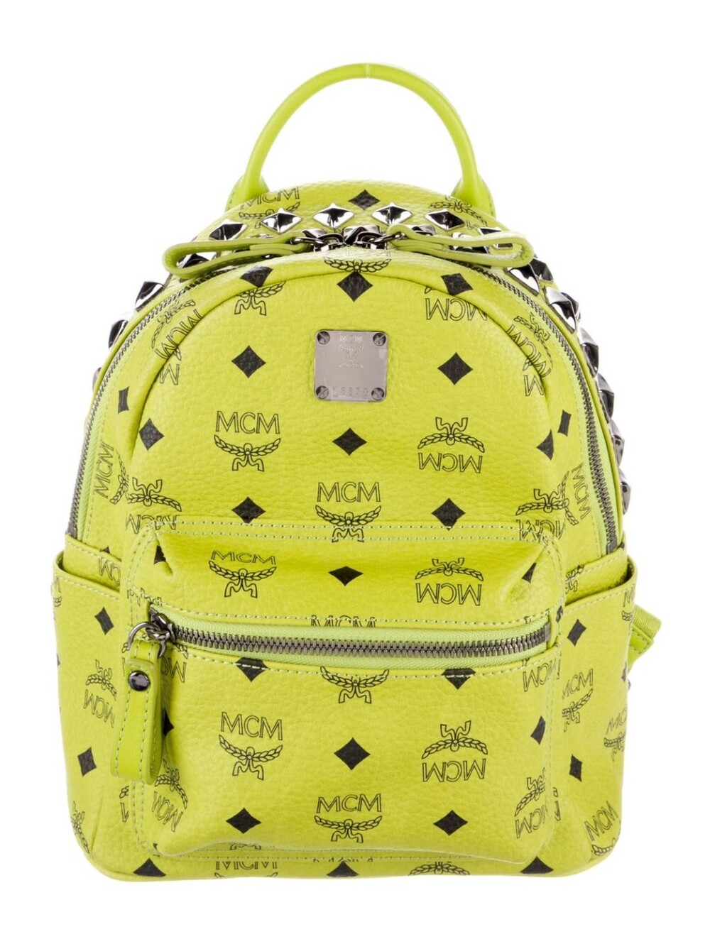 MCM Mini Visetos Studded Backpack